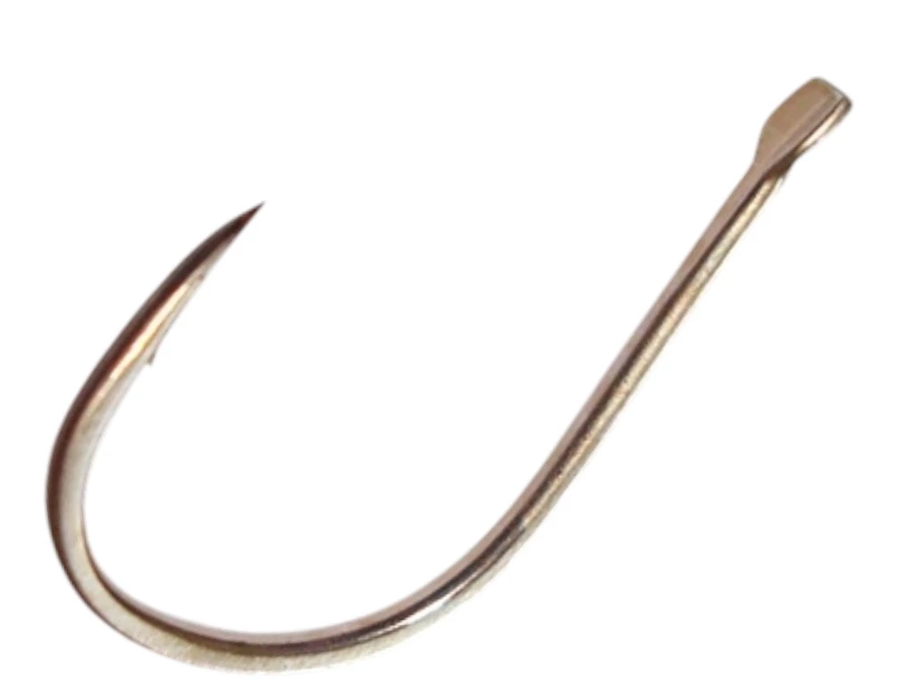 SASAME Screw Cut Chinu lapkás pontyozó horog - Brown - 4