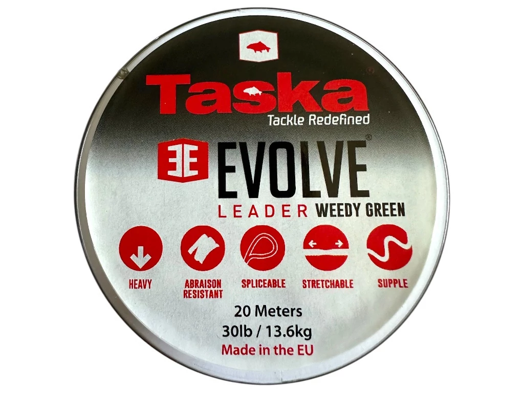 TASKA - Fluorocarbon Spliceable leader - fűzhető fonott előkezsinór - 30lb camou brown - 20m