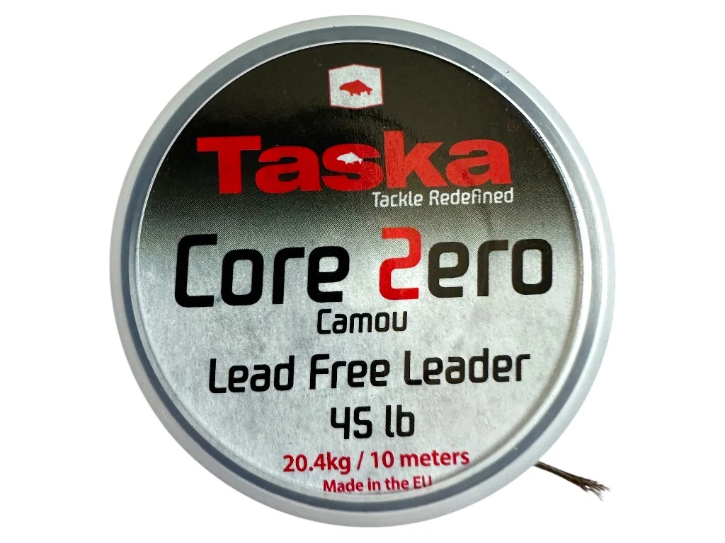 TASKA Core Zero ólommag mentes sűllyedő fonott előke (45lb - 10m) - terep színű