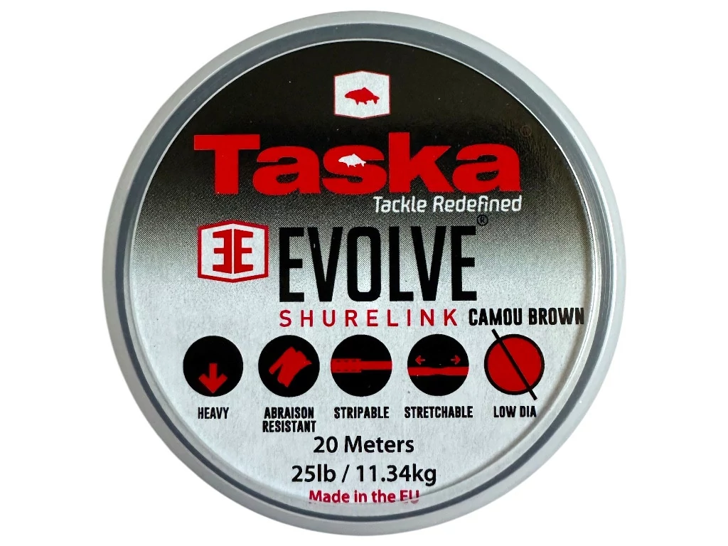 ​TASKA Evolve Shurelink bevonatos horogelőke 25lb 20m - Brown