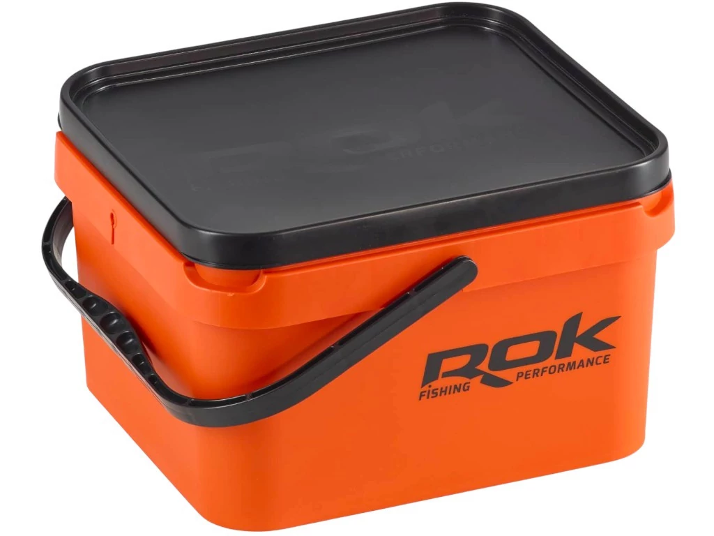 ROK 10 literes szögletes keverő edény fedéllel - SQUARE BUCKET with soft cover - Narancs