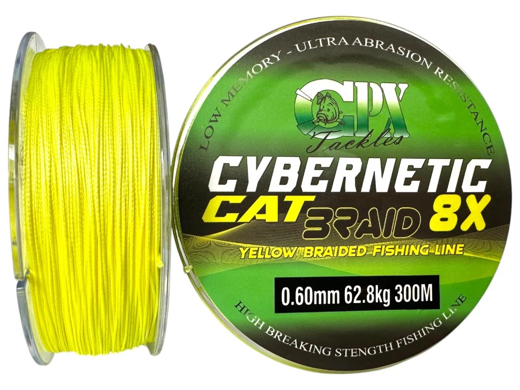 CPX Cybernetic CAT X8 Braid Line - fonott zsinór - Yellow - 300m - 0,45mm